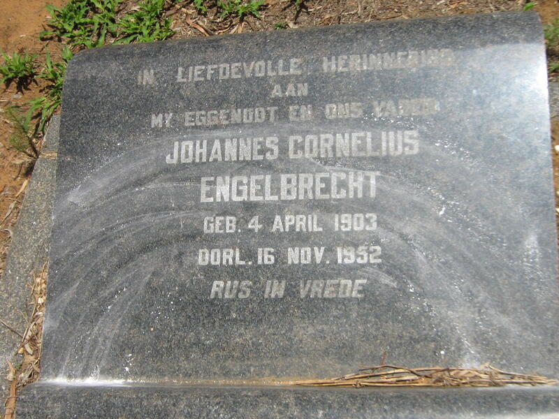 ENGELBRECHT Johannes Cornelius 1903-1952