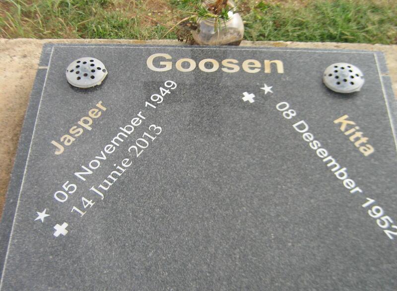 GOOSEN Jasper 1949-2013 & Kitta 1952-