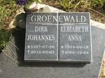 GROENEWALD Dirk Johannes 1927-2015 & Elizabeth Anna 1934-2008
