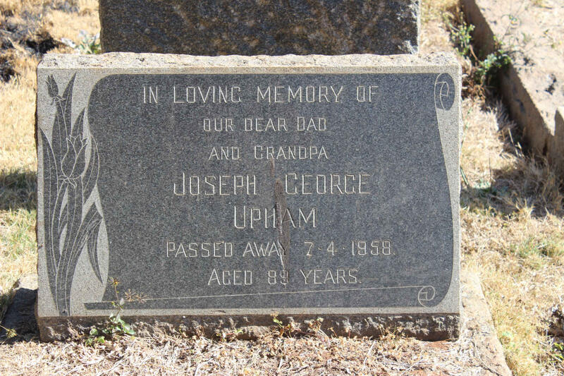 UPHAM Joseph George -1958