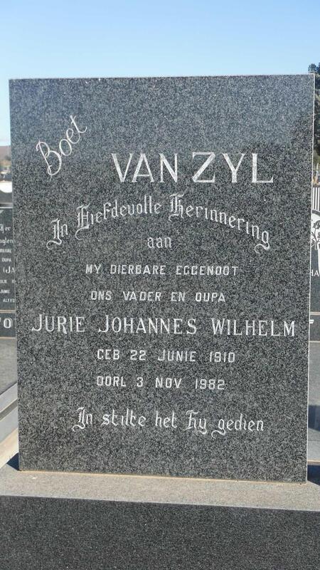 ZYL Jurie Johannes Wilhelm, van 1910-1982