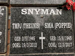 SNYMAN T.M.P.J. 1945-2012 & S.M.A. 1945-2017