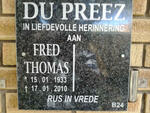 PREEZ Fred Thomas, du 1933-2010