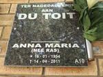 TOIT Anna Maria, du nee RAS 1954-2011