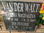 WALT Jan Hendrik, van der 1931-2011 & Martha Magdalena 1935-2009