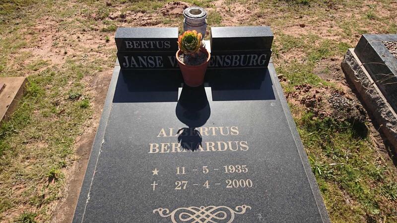RENSBURG Albertus Bernardus, Janse van 1935-2000