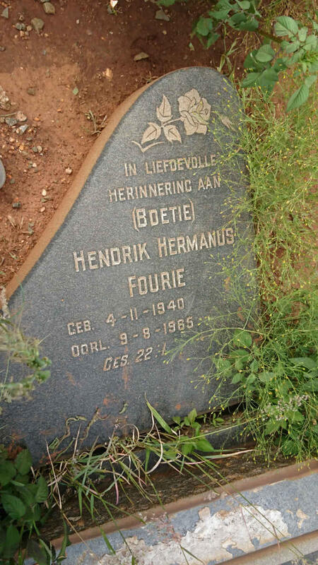 FOURIE Hendrik Hermanus 1940-1965