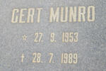 MUNRO Gert 1953-1989