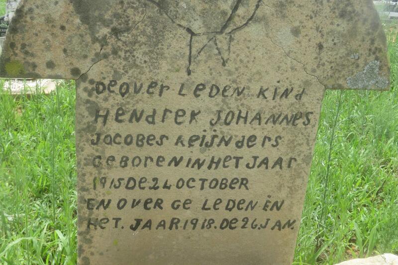REIJNDERS Hendrek Johannes Jacobes 1915-1918