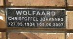WOLFAARD Christoffel Johannes 1934-2007