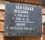 GRAAN Benjamin, van 1932-2018 & Marie du PLESSIS 1936-