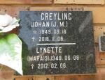 GREYLING J.M. 1949-2018 & Lynette MARAIS 1949-2012