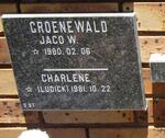 GROENEWALD Jaco W. 1980- & Charlene nee LUDICK 1981-