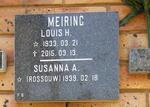 MEIRING Louis H. 1933-2015 & Susanna A. ROSSOUW 1939-