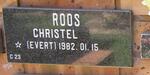 ROOS Christel nee EVERT 1982-