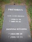 PRETORIUS Izak Jacob Joubert 1920-2005 & Jacomina Sussanna 1914-2006