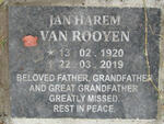 ROOYEN Jan Harem, van 1920-2019