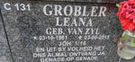 GROBLER Leana nee VAN ZYL 1961-2015