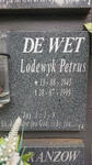 WET Lodewyk Petrus, de 1945-1999