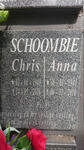 SCHOOMBIE Chris 1940-2016 & Anna 1941-2018
