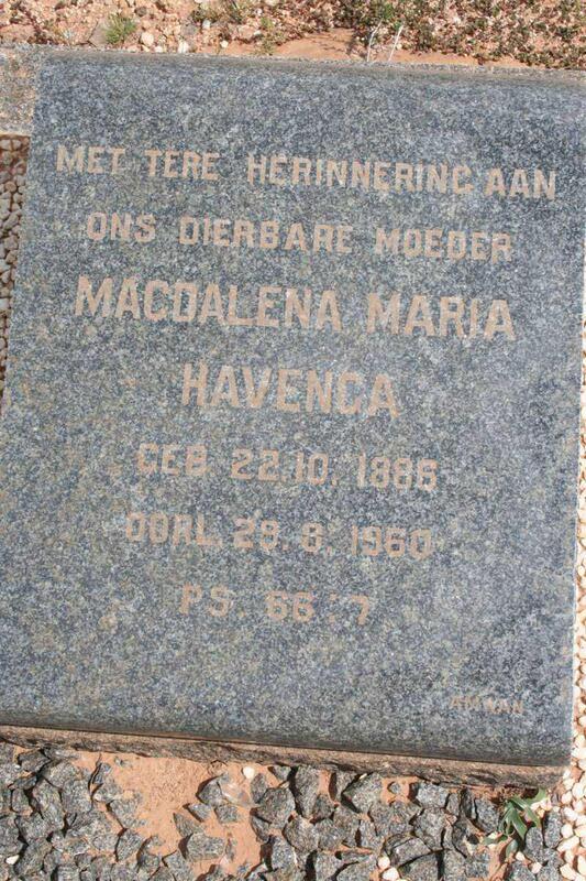 HAVENGA Magdalena Maria 1886-1960