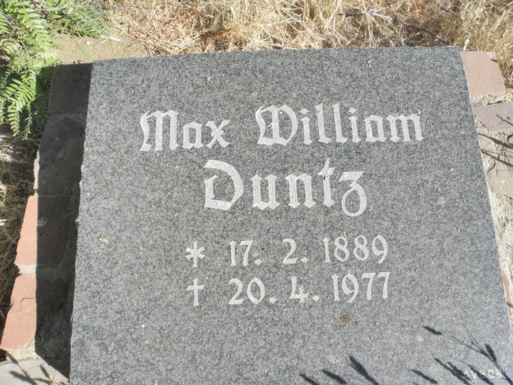 DUNTZ Max William 1889-1977