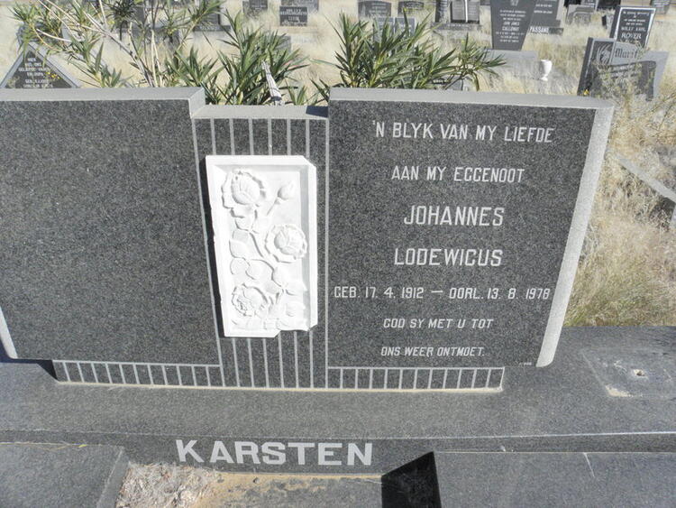 KARSTEN Johannes Lodewicus 1912-1978