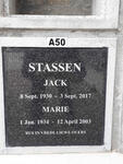 STASSEN Jack 1930-2017 & Marie 1934-2003