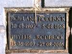 RODERICK Rowland 1907-1968 & Phyllis 1907-2005