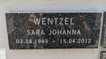 WENTZEL Sara Johanna 1949-2012