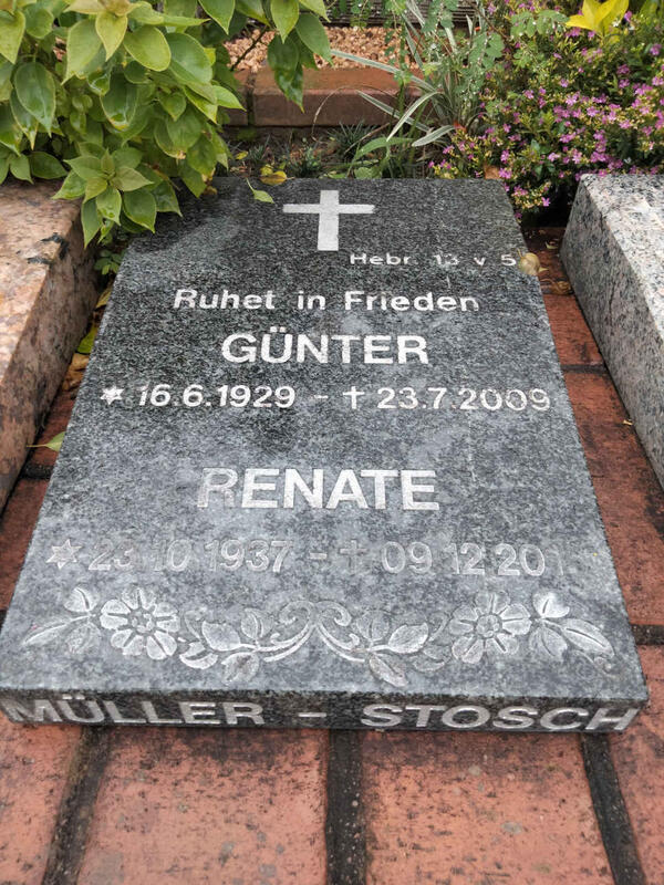 STOSCH Gunter, MULLER- 1929-2009 & Renate 1937-2015