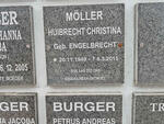 MOLLER Huibrecht Christina nee ENGELBRECHT 1949-2015