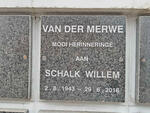 MERWE Schalk Willem, van der 1943-2018