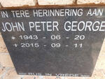 GEORGE John Peter 1943-2015