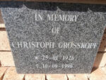 GROSSKOPF Christoph 1926-1996