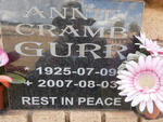 GURR Annie Cramb 1925-2007