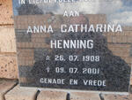 HENNING Anna Catharina 1908-2001