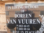 VUUREN Doreen, van 1913-2001