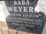WEYERS Baba 1936-2006