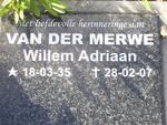 MERWE Willem Adriaan, van der 1935-2007