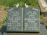 FOURIE John Henry 1938-1969 & Gertruida Elizabeth 1939-1997