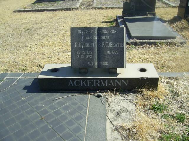 ACKERMANN R.H. 1912-1972 & B.P.C. 1895-