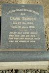 SCHOON David 1896-1936