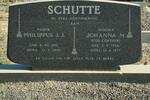 SCHUTTE Philippus J.J. 1919-1988 & Johanna M. COETZER 1924-1977