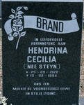 BRAND Hendrina Cecilia nee STEYN 1922-1994