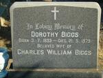 BIGGS Dorothy 1893-1997