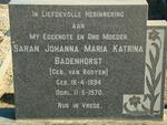 BADENHORST Saran Johanna Maria Katriena neé VAN ROOYEN 1894-1970