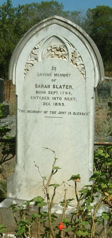 SLATER Sarah 1794-1895