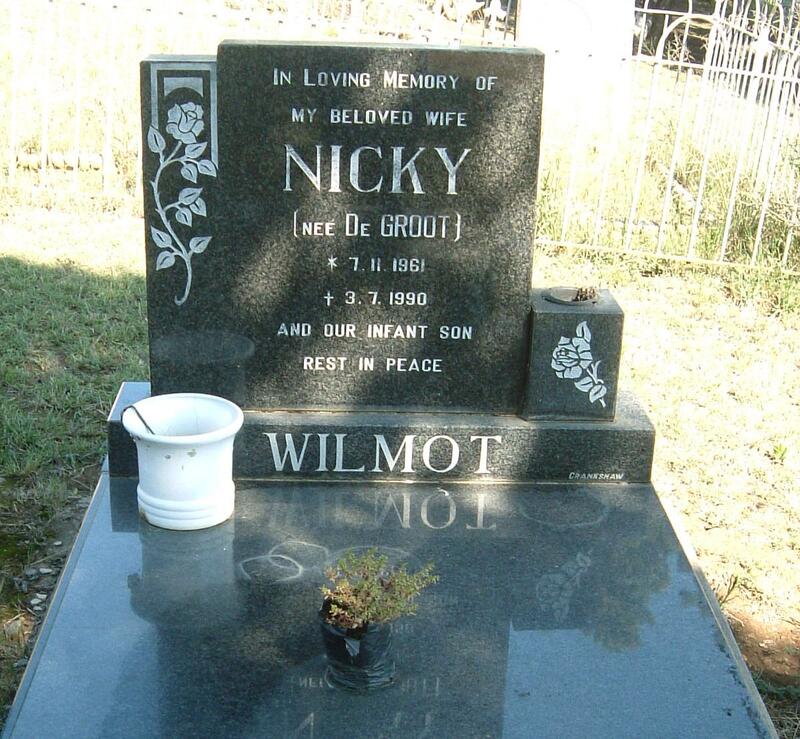 WILMOT Nicky nee DE GROOT 1961-1990 