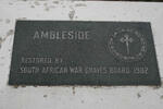 03. Plaque - Ambleside Cemetery
